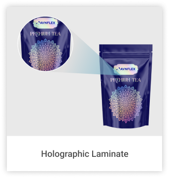 Holographic laminate Pouch Packing Design