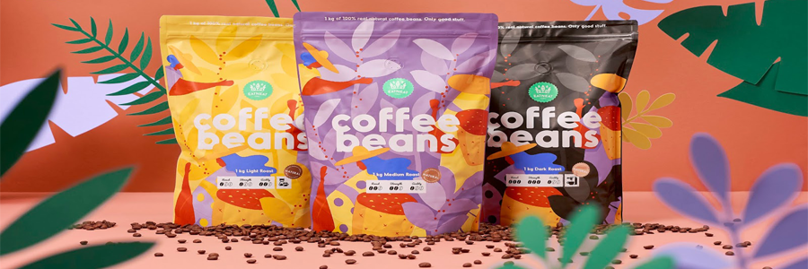 Coffe beans pouch packaging design