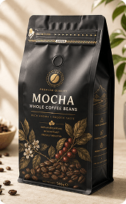 Coffee Flat Bottom Pouch