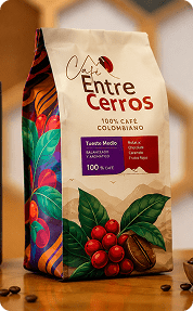 Coffee Side Gusset Pouch
