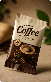 Coffee 3-Side Seal Pouch